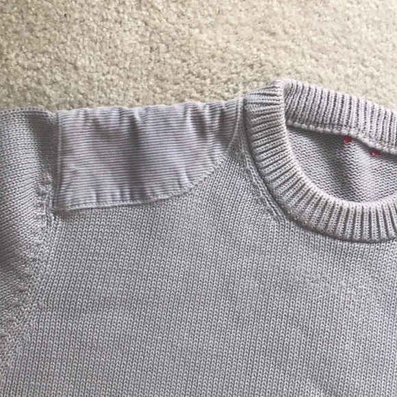 Esprit Gray Knit and Corduroy Crew Neck Sweater - Picture 6 of 6